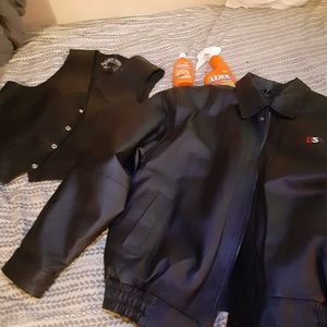 Vintage Vilanto 100% Leather jacket/ silverhawk V